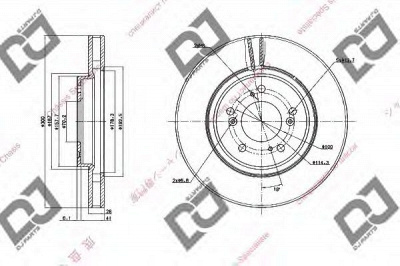 DJ PARTS bd1543 -  Тормозной диск